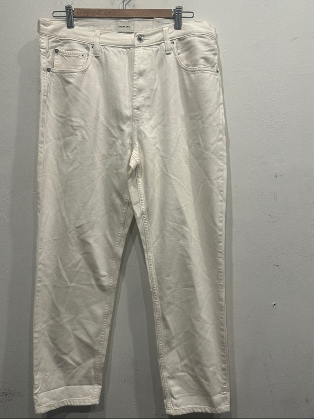 Everlane the run around Jean denim ecru bone white size 31 NWT soft classic